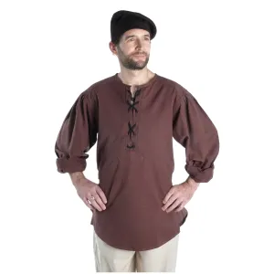 Mittelalterhemden kragenlose Bauernhemden in natur, blau, schwarz, braun, grün, dunkelrot