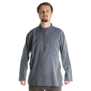 Kurta Shirt blue-white striped