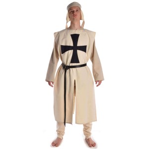 Medieval Tabard beige with black cross 