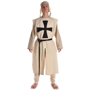 Medieval Tabard beige with black cross  