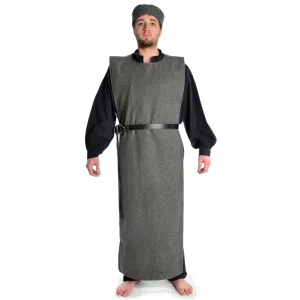 Skapulier mittelalterlicher Ueberwurf aus Wollfilz in gruen, braun, rot, beige, schwarz und grau