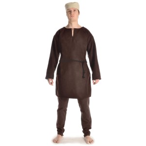 Medieval Medium Tunic with V-shaped collar felt 