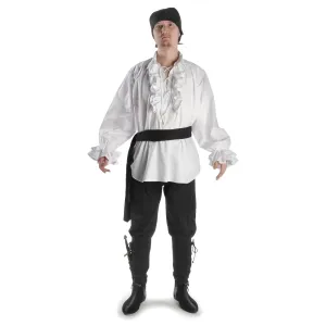 Rüschenhemd in schwarz und weiss