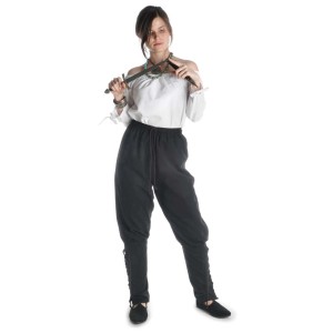 Women´s trousers with strings - Viking style offwhite, black, brown and olive-green (Default)