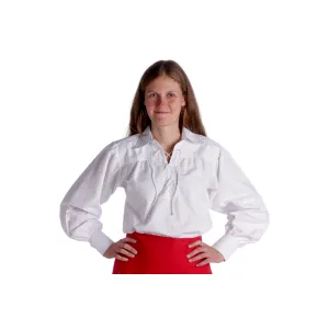 Rüschenbluse weiß schwarz mittelalterliche-kleidung.com 1
