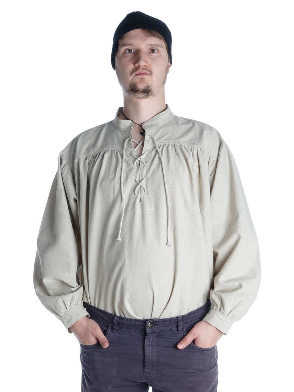 Medieval Shirt with stand-up collar