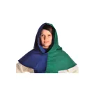 Mittelalter Kapuze aus Baumwolle in schwarz, gruen, braun, blau, natur-beige und rot