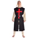 Medieval Tabard black with red cross