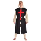 Medieval Tabard black with red cross
