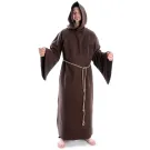 Moenchskutte mit Seitenschlitz, weiten Aermel aus fester Baumwolle in braun, schwarz und beige