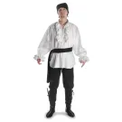 Rüschenhemd in schwarz und weiss