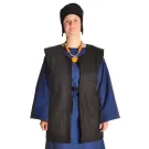 Medieval doublet felt brown open