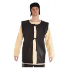 Medieval doublet felt brown open