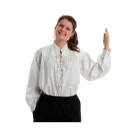 Mittelalter Schnür-Bluse weiß mittelalterliche-kleidung.com