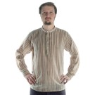Freizeit Hemd Efnisien in Beige gestreift Frontansicht