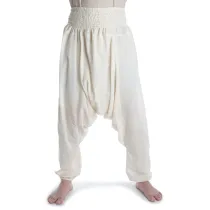 Pluderhose Pumphose in natur-beige und schwarz
