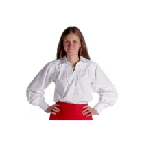 Rüschenbluse weiß schwarz mittelalterliche-kleidung.com 1