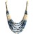Medieval Viking Necklace with elephant pearls blue-white