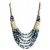 Medieval Viking Necklace with elephant pearls blue-white