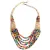 Medieval Viking Necklace with elephant pearls multi color
