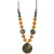 Medieval Viking Necklace amber and turquoises stones