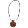 Wikinger Halskette Sunna mit Spirale (6 cm) in Rot Frontansicht