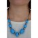 Mittelalter Halskette Gna aus Weißmetall-Resin in Blau Frontansicht 2