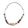 Mittelalter Halskette JÃ¶rd aus Weißmetall-Resin in Blau-Rot Frontansicht