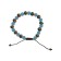 Mittelalter Armband Iblis mit Mosaiksteinen aus Messing-Glassteine in Perlmutfarben-Rot-Türkis Frontansicht