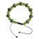 Mittelalter Armband Gyburg mit Mosaikperlen aus Messing-Glassteine in Perlmutfarben-Türkis Frontansicht