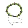 Mittelalter Armband Gyburg mit Mosaikperlen aus Messing-Glassteine in Perlmutfarben-Türkis Frontansicht