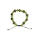Mittelalter Armband Gyburg mit Mosaikperlen aus Messing-Glassteine in Perlmutfarben-Rot-Türkis Frontansicht