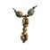 Wikinger Halskette Karke mit Talisman Dorje aus Messing in Goldgelb Detailansicht