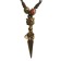 Wikinger Halskette Birkhilt mit Talisman Phurpa aus Messing in Goldgelb Detailansicht