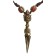 Wikinger Halskette Birkhilt mit Talisman Phurpa aus Messing in Goldgelb Detailansicht 2