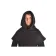 Mittelalter Kapuze Elegast in Schwarz Frontansicht