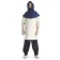 Mittelalter Kapuze Elegast in Blau Frontansicht 2