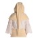 Mittelalter Gugel Ampflise in Beige RÃ¼ckansicht