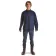 Mittelalter Westernhemd Missouri dunkelblau – dunkelrot in Blau Frontansicht 3