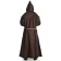 Mittelalter Kutte Halzebier (Set) in Braun RÃ¼ckansicht 2