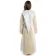 Mittelalter Kleid Liebgart in Beige-Weiß Rückansicht