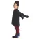 Mittelalter Kindertunika Eliant in Schwarz Seitenansicht