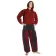 Mittelalter Hose Isolde in Schwarz-Rot Frontansicht