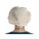 Mittelalter Haube Lunete in Beige Rückansicht