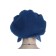 Mittelalter Haube Lunete in Blau Rückansicht
