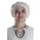 Mittelalter Haube Arnive in Beige Frontansicht