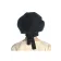 Mittelalter Haube Arnive in Schwarz Rückansicht