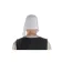 Mittelalter Bundhaube Wenezlan in Weiß Rückansicht