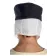 Mittelalter Kappe Reginbald white (Set) in Weiß-Schwarz Rückansicht