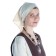 Mittelalter Kopftuch Laudamie in Beige Seitenansicht